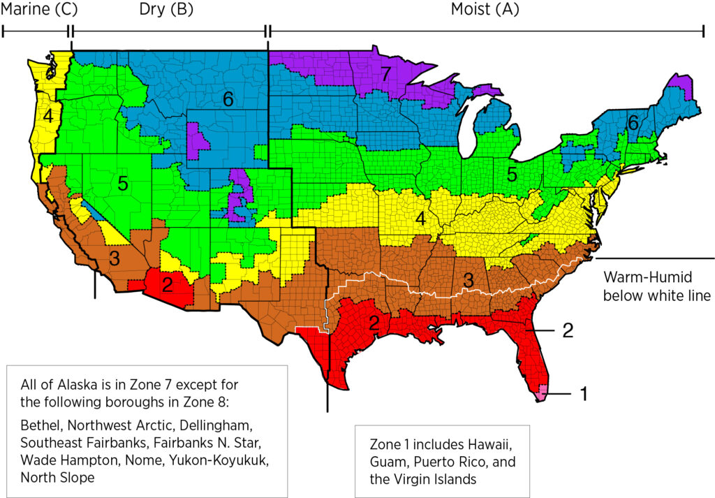 IECC climate zone map Image