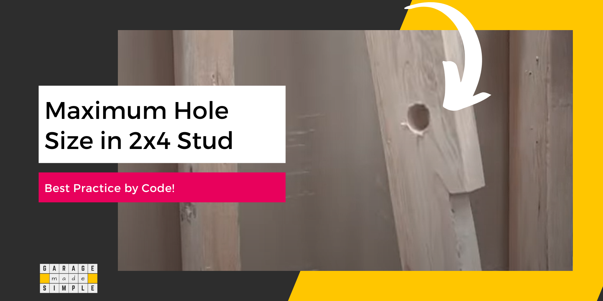 Maximum Hole Size in 2×4 Stud: Best Practice by Code!