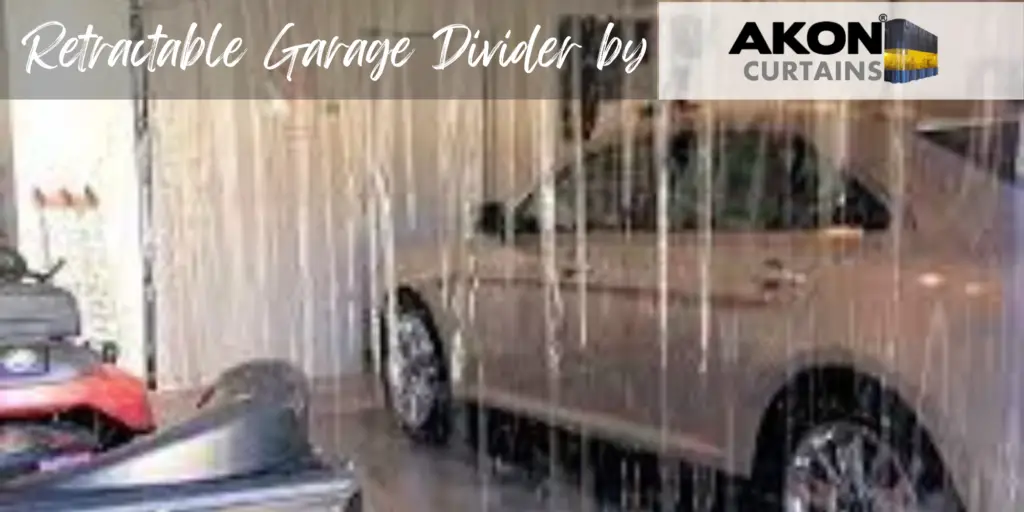 Retractable Garage Divider by AKON Curtains
